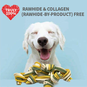 LuvChew Rawhide-Free Triple Floss Dental Treats with Sweet Potato, Parsley, Mint  Medium 5pcs/bag