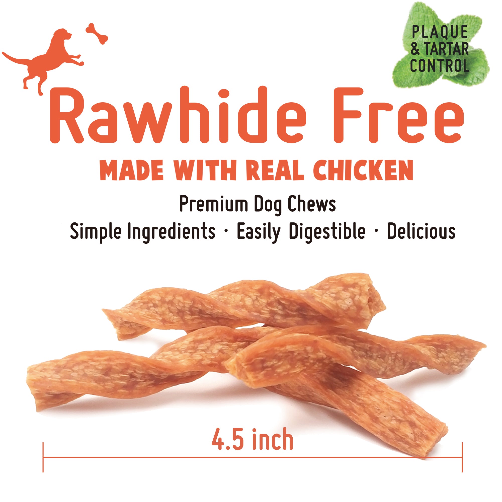 Puffed Rwhide LuvChew Oven Baked Soft Puffed Chicken Twists 20pcs/pack, Rawhide Free ...
