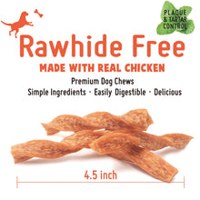 Load image into Gallery viewer, LuvChew Oven Baked Soft Puffed Chicken Twists 20pcs/pack, Rawhide Free, Gluten Free