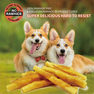 LuvChew Rawhide Free Chicken Cheese Soft Dog Chew Sticks with Turmeric
