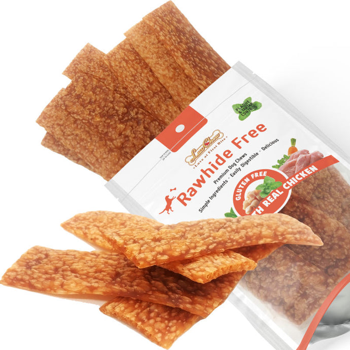 Puffed Rwhide LuvChew is a wholesome, healthy, delicious, rawhide free dog chew ...