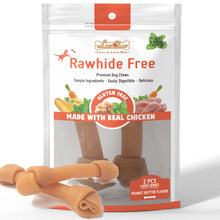 Load image into Gallery viewer, LuvChew Rawhide Free Knotted Bones with Peanut Butter Flavor - Large